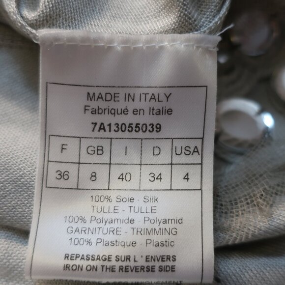 Womens Christian Dior Silver-Gray 100% Silk Sleeveless Knit Scoop Neck Top 4 - Picture 5 of 12